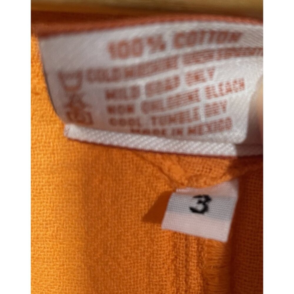 Oh My Gauze! Bright Orange V-Neck Gauze Top - Picture 6 of 6